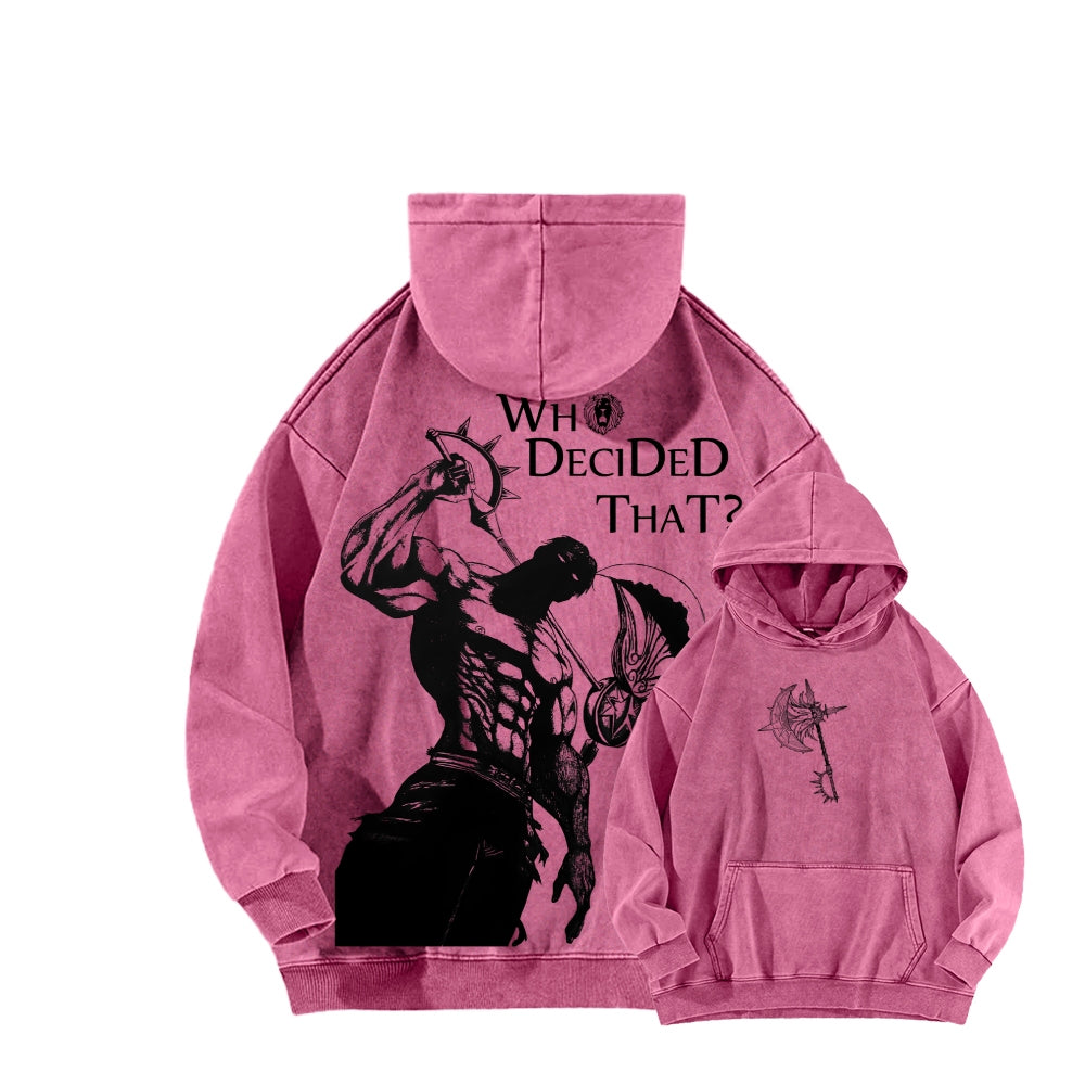 Seven Deadly Sins Unisex Washed Hoodie 2601004966