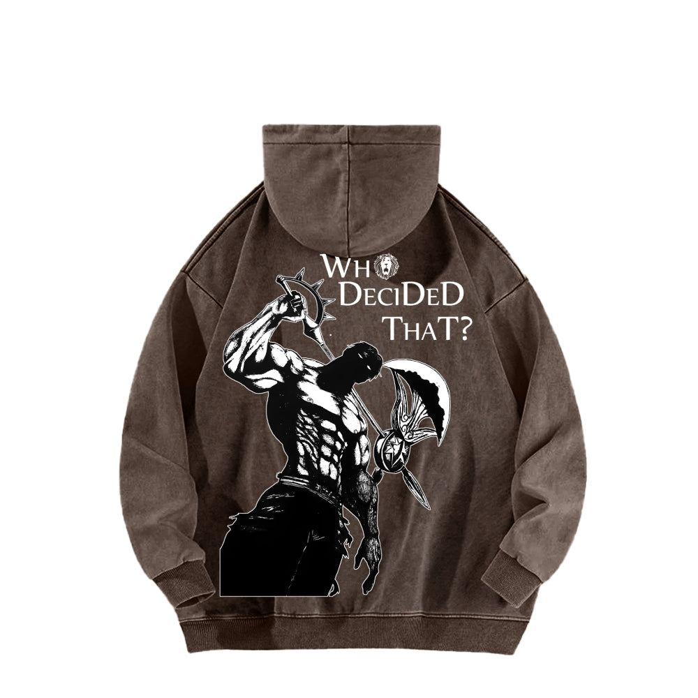 Seven Deadly Sins Unisex Washed Hoodie 2601004966
