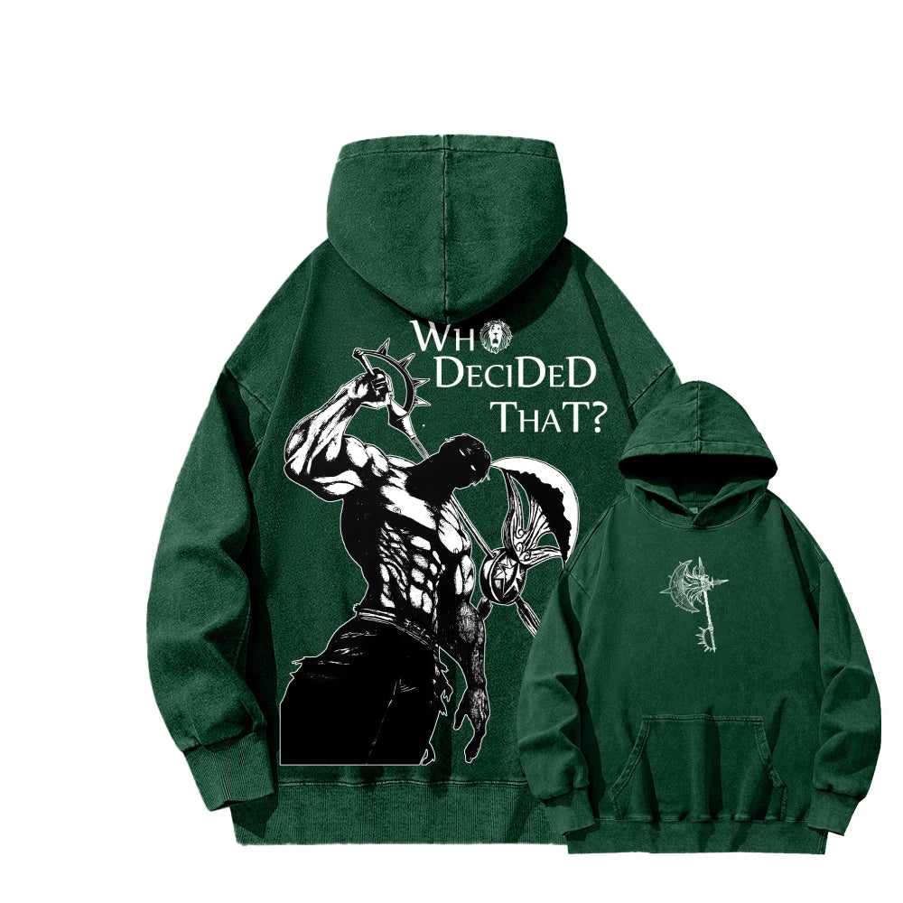 Seven Deadly Sins Unisex Washed Hoodie 2601004966