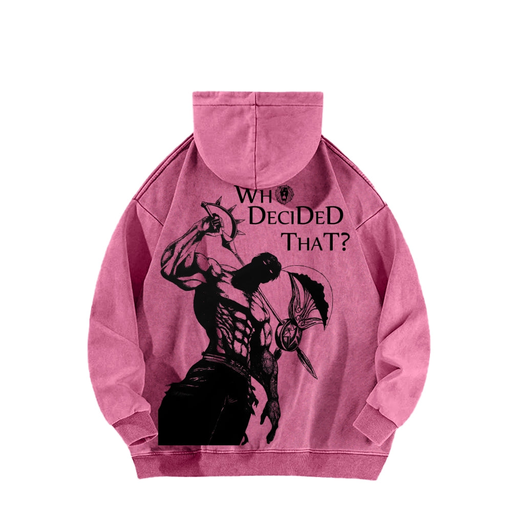 Seven Deadly Sins Unisex Washed Hoodie 2601004966