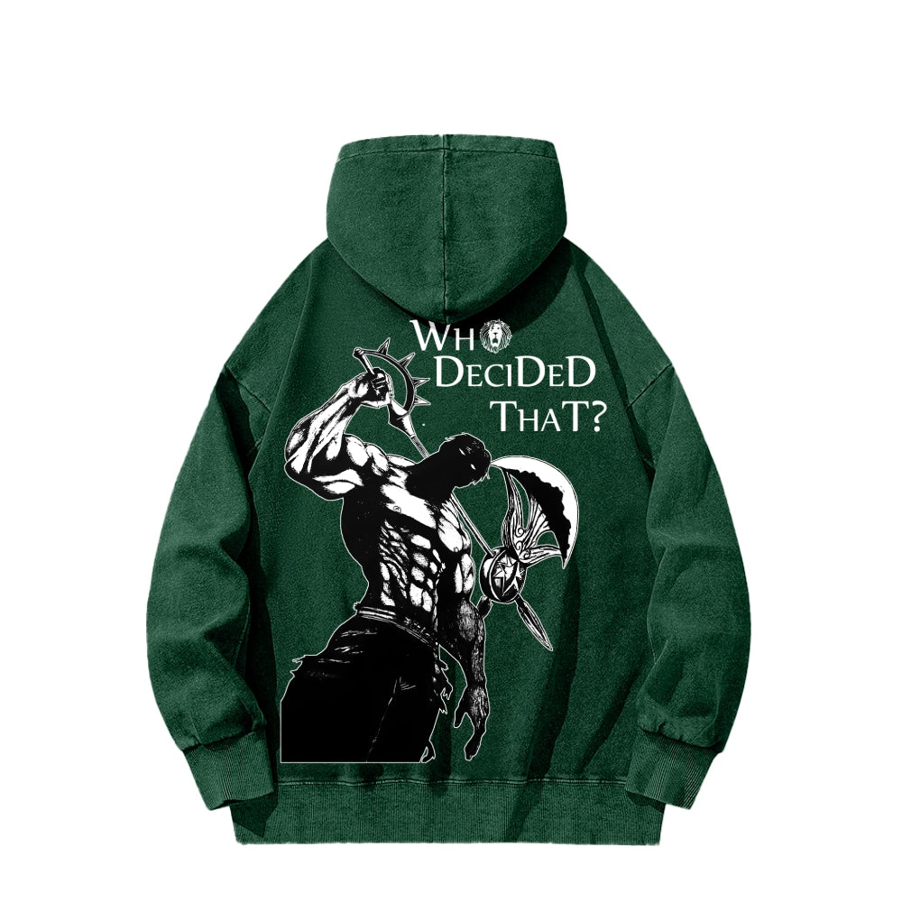 Seven Deadly Sins Unisex Washed Hoodie 2601004966
