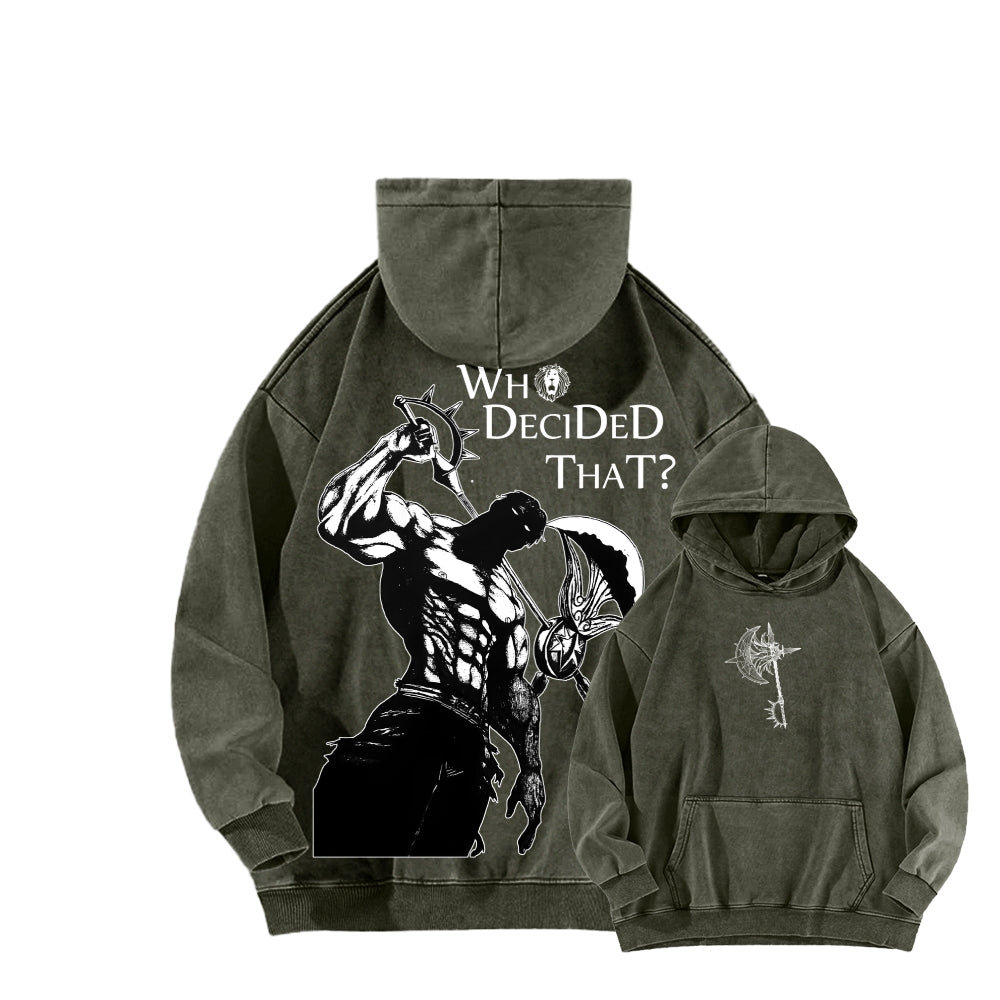 Seven Deadly Sins Unisex Washed Hoodie 2601004966