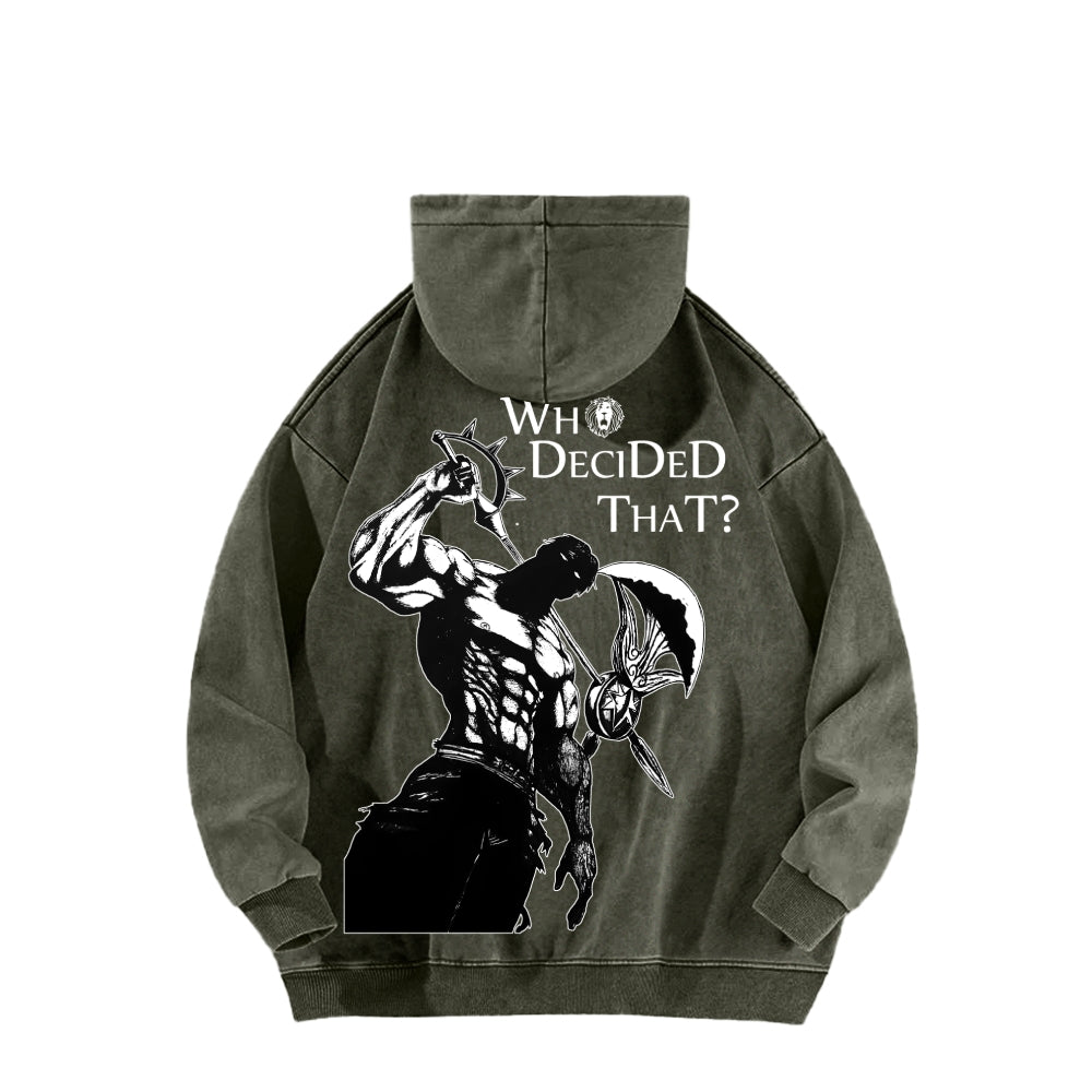 Seven Deadly Sins Unisex Washed Hoodie 2601004966