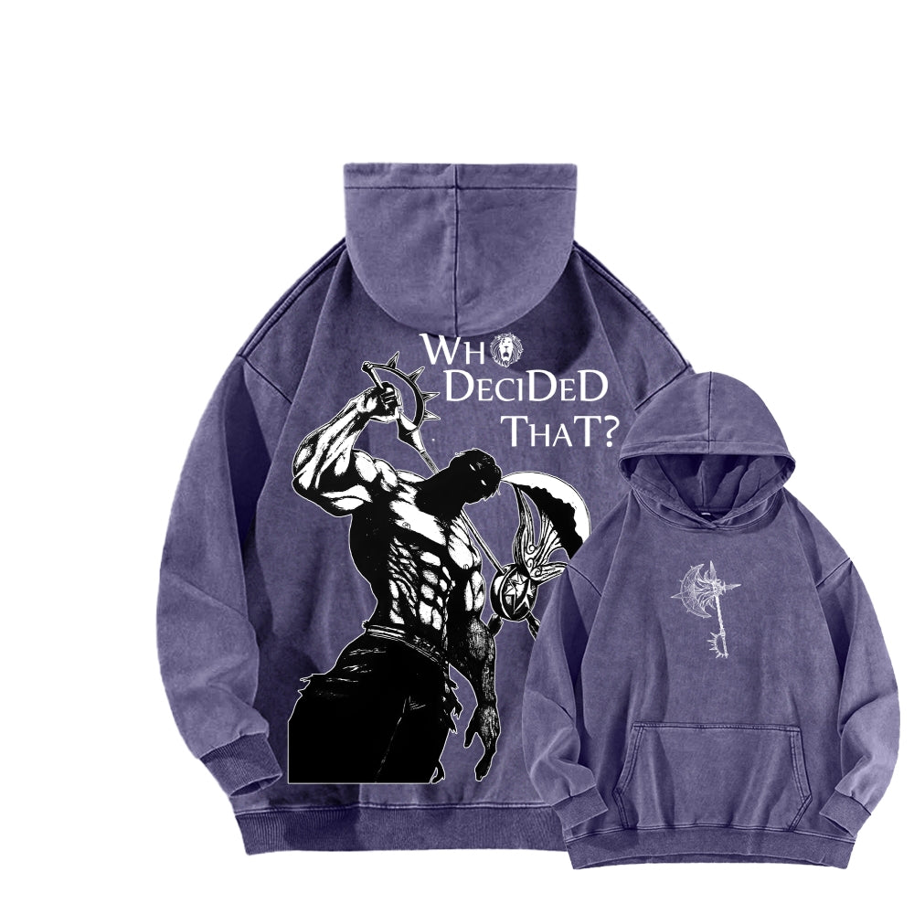 Seven Deadly Sins Unisex Washed Hoodie 2601004966