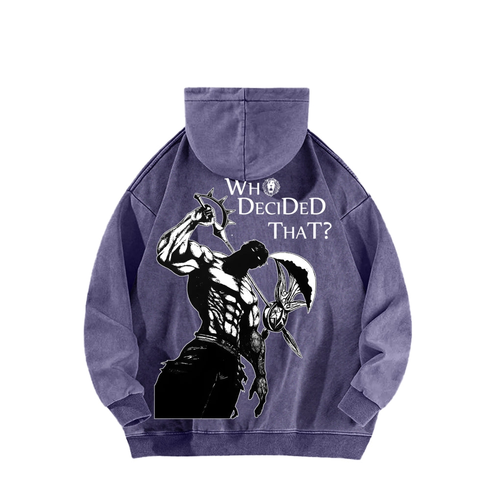 Seven Deadly Sins Unisex Washed Hoodie 2601004966