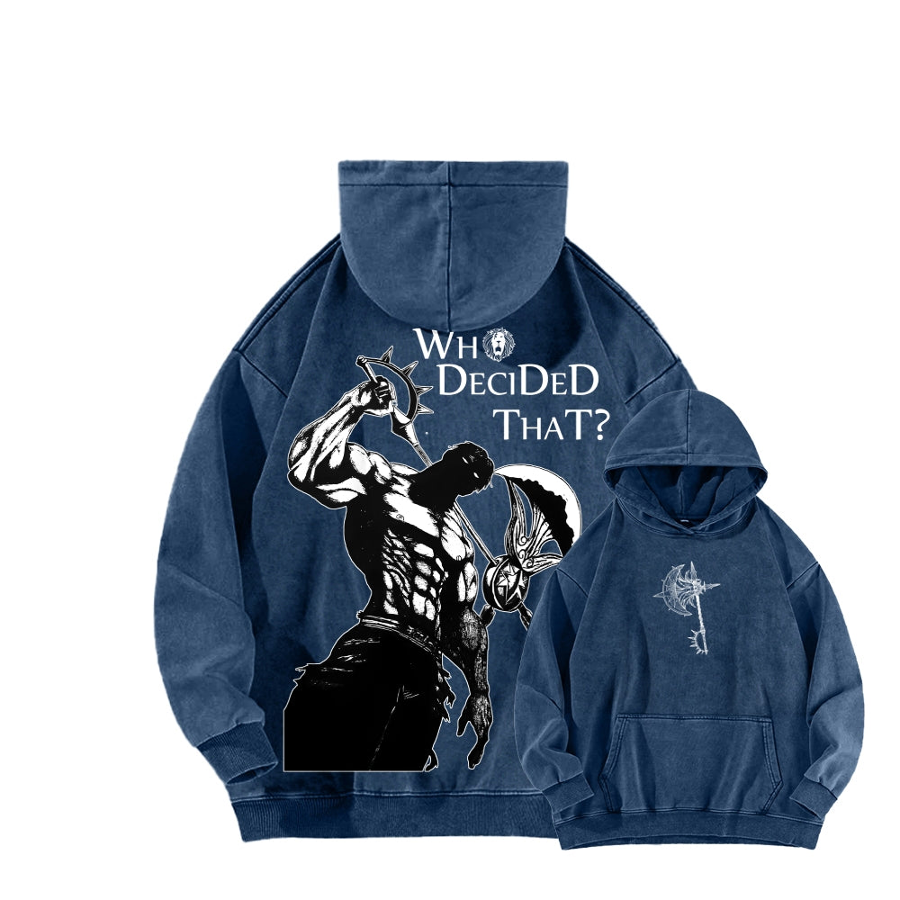 Seven Deadly Sins Unisex Washed Hoodie 2601004966