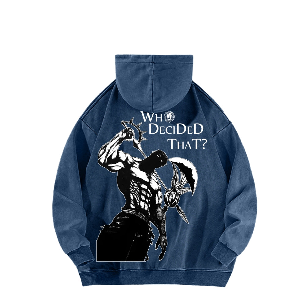 Seven Deadly Sins Unisex Washed Hoodie 2601004966