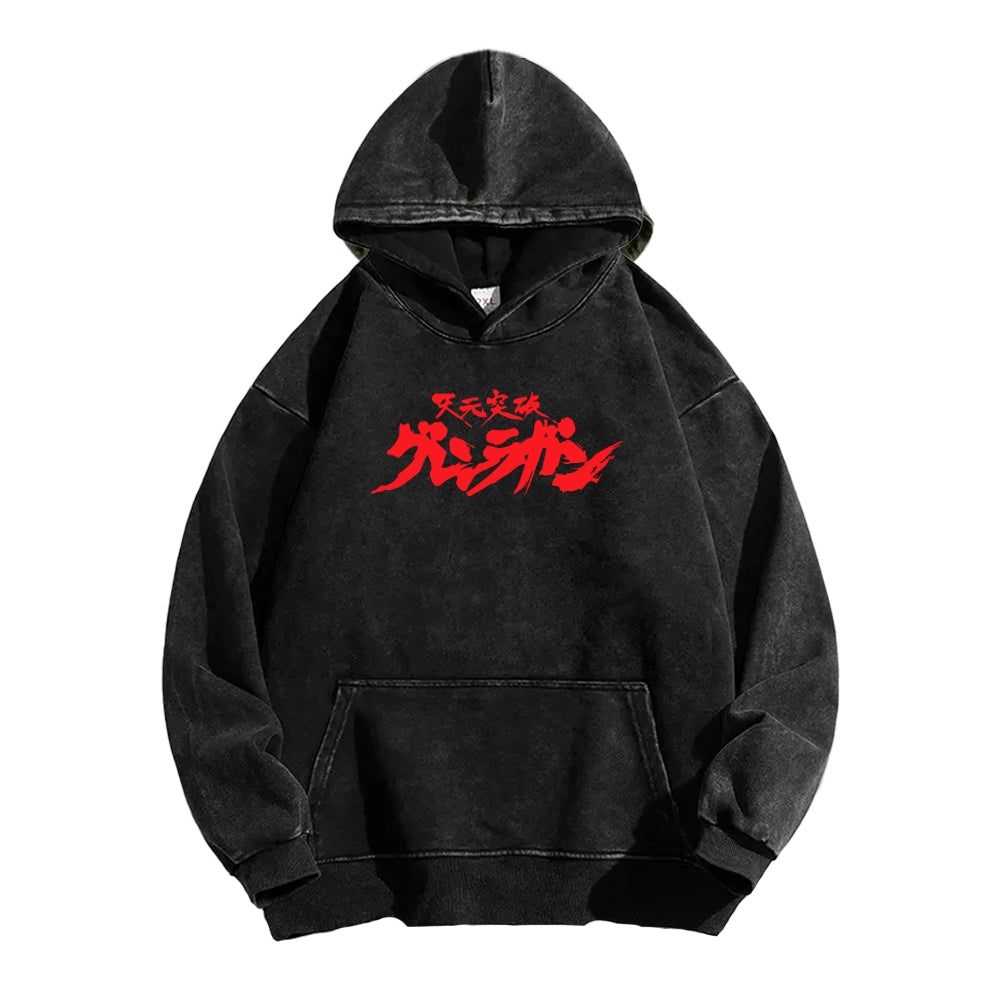 Gurren lagann Tengen Toppa Unisex Washed Hoodie 2601005692