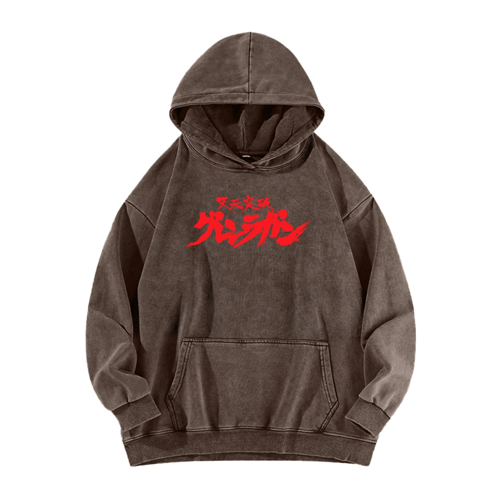 Gurren lagann Tengen Toppa Unisex Washed Hoodie 2601005692