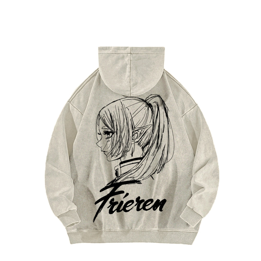 Frieren Unisex Washed Hoodie 2601005979