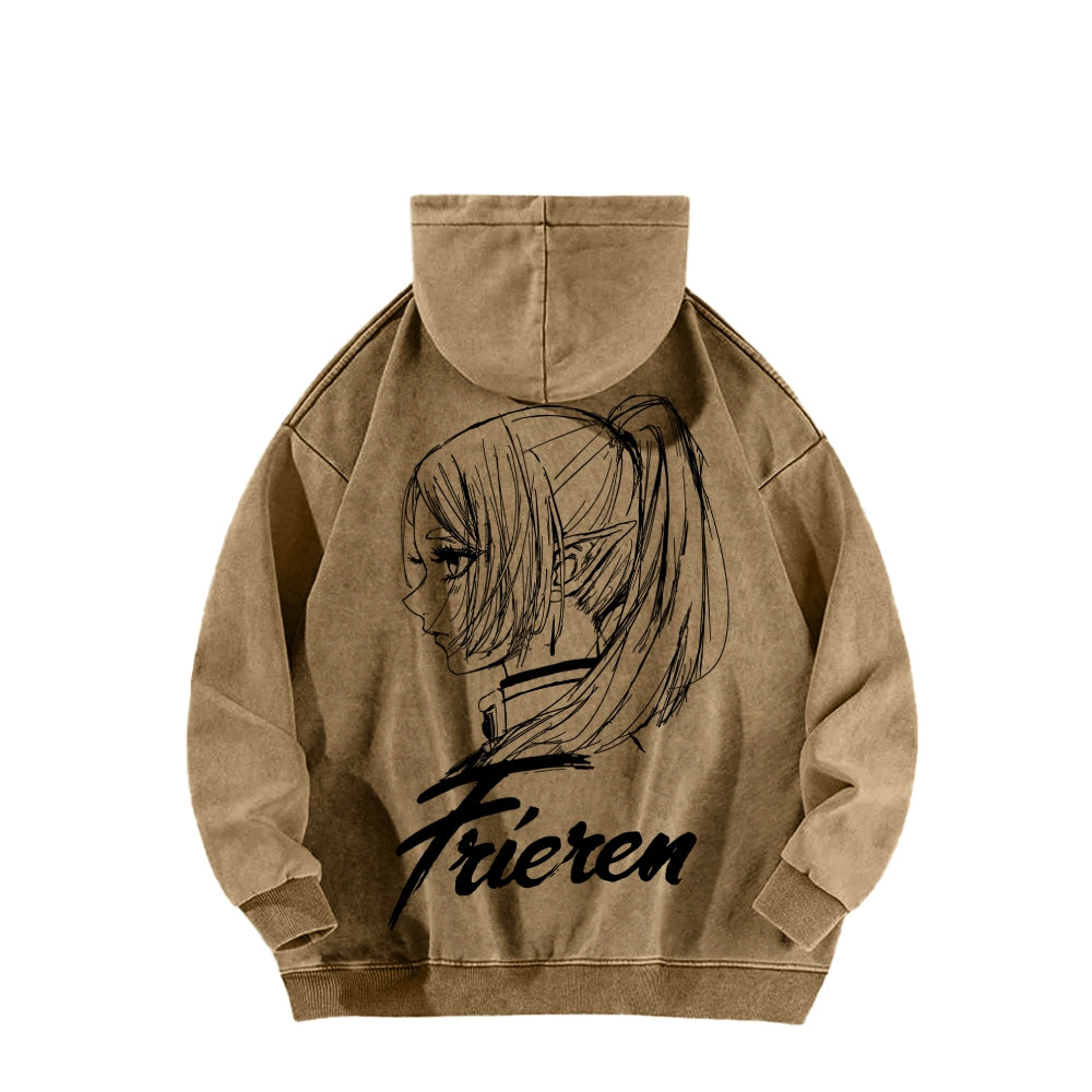 Frieren Unisex Washed Hoodie 2601005979