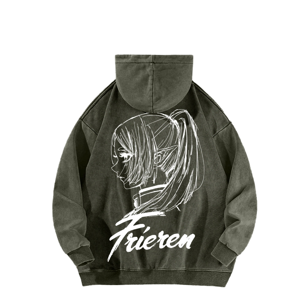 Frieren Unisex Washed Hoodie 2601005979