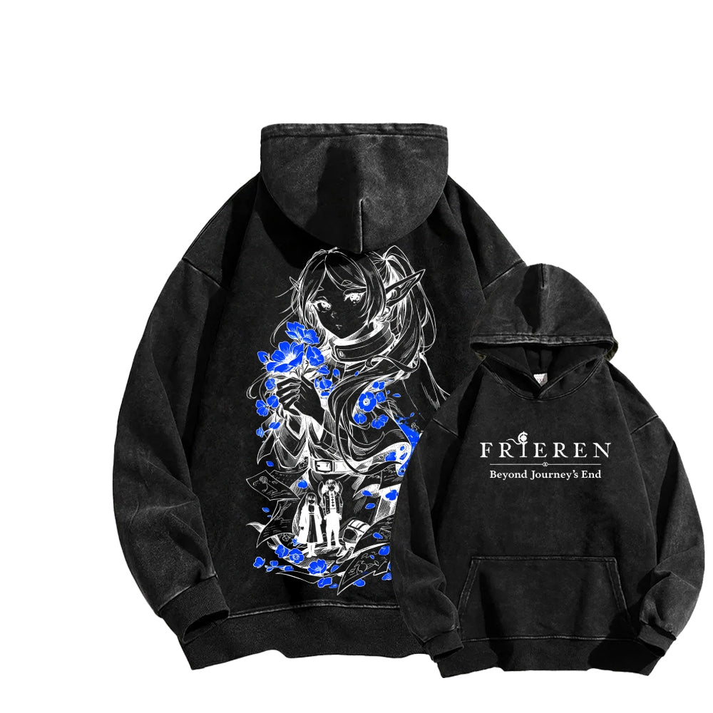 Frieren Unisex Washed Hoodie 2601005992