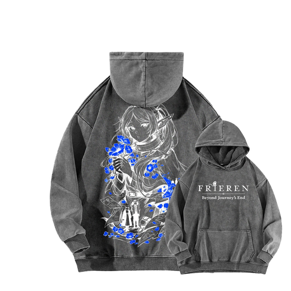 Frieren Unisex Washed Hoodie 2601005992