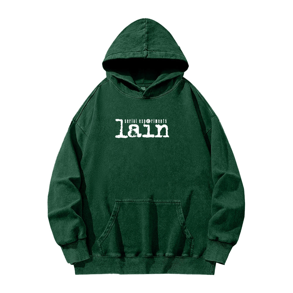 Serial Experiments Lain Unisex Washed Hoodie 2601006191