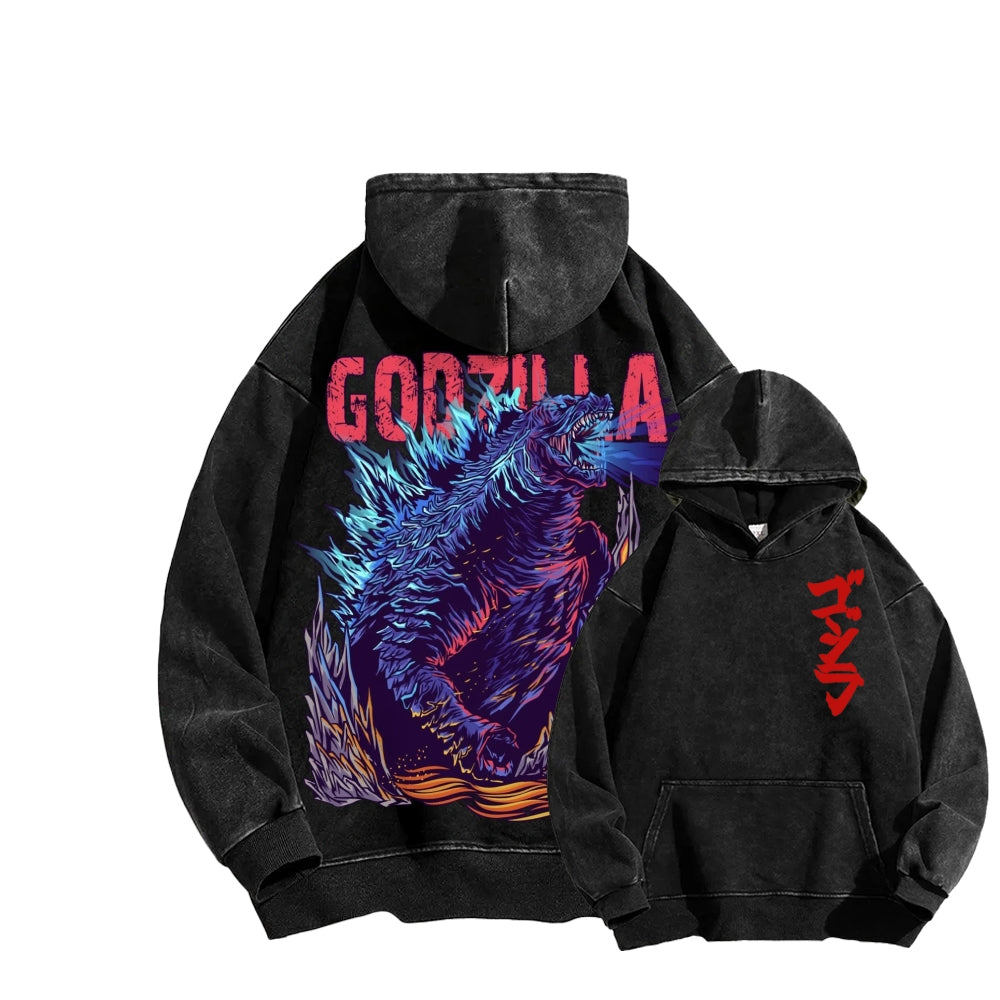 Godzilla Unisex Washed Hoodie 2601006453