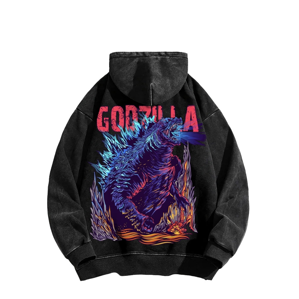 Godzilla Unisex Washed Hoodie 2601006453