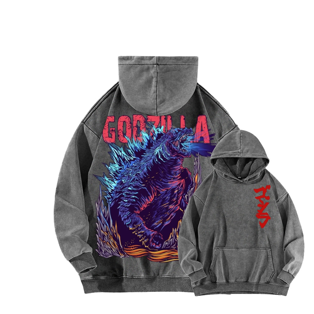 Godzilla Unisex Washed Hoodie 2601006453