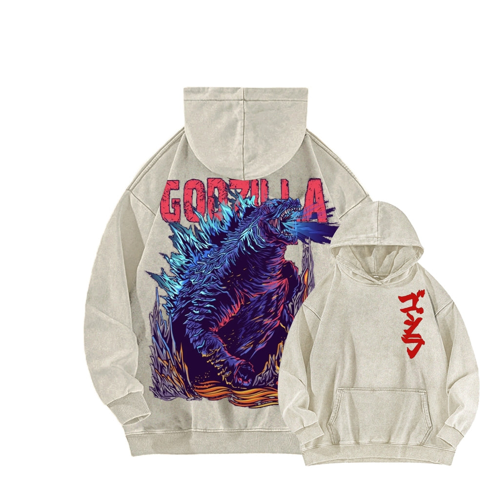 Godzilla Unisex Washed Hoodie 2601006453