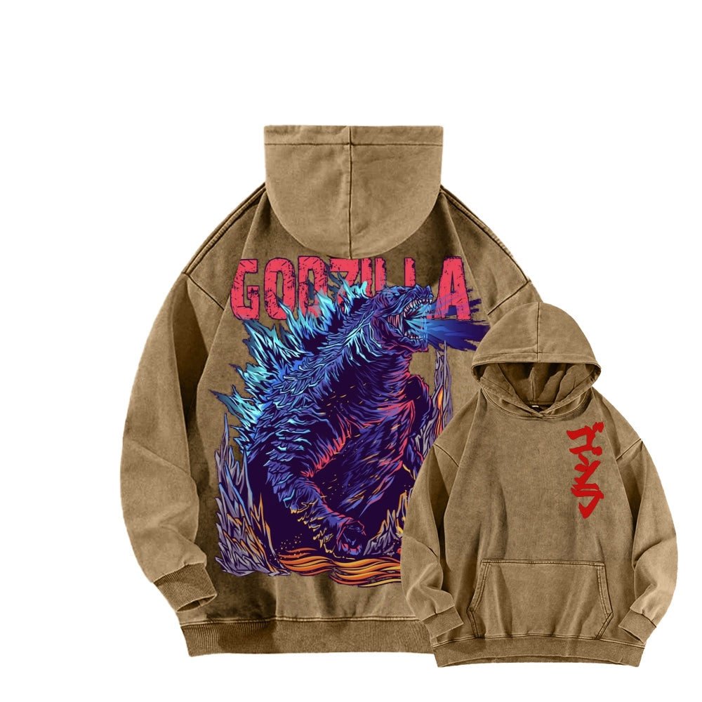 Godzilla Unisex Washed Hoodie 2601006453