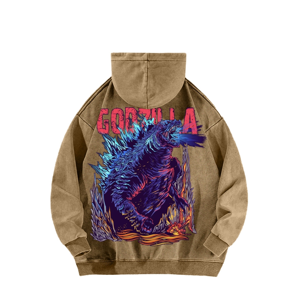 Godzilla Unisex Washed Hoodie 2601006453