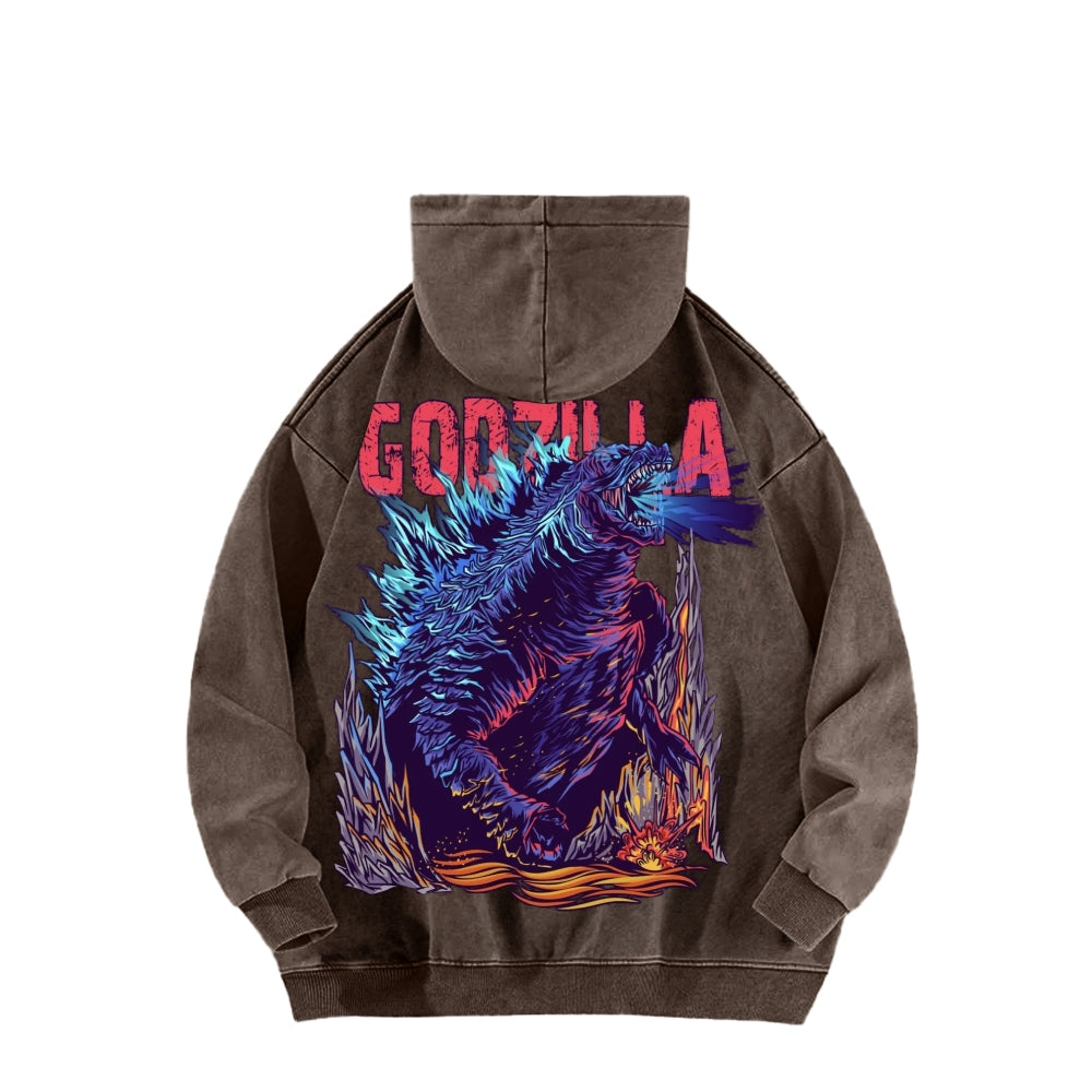 Godzilla Unisex Washed Hoodie 2601006453
