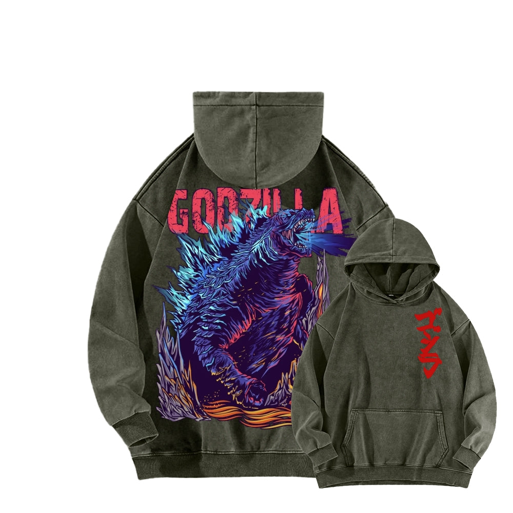 Godzilla Unisex Washed Hoodie 2601006453