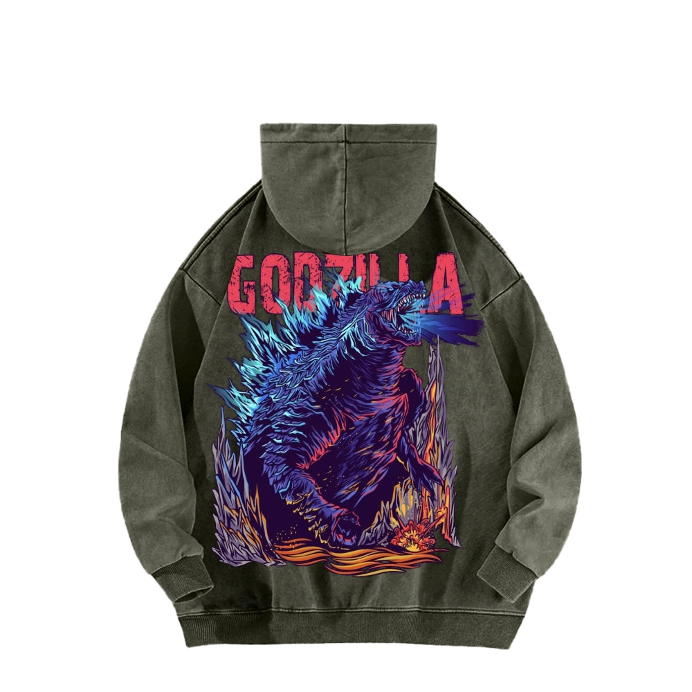 Godzilla Unisex Washed Hoodie 2601006453