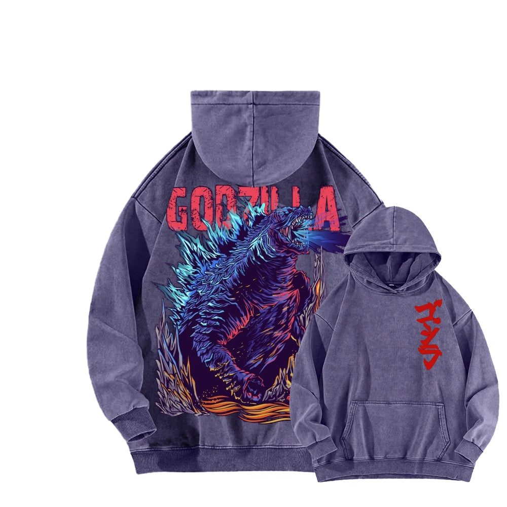 Godzilla Unisex Washed Hoodie 2601006453