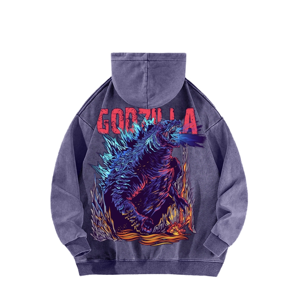 Godzilla Unisex Washed Hoodie 2601006453