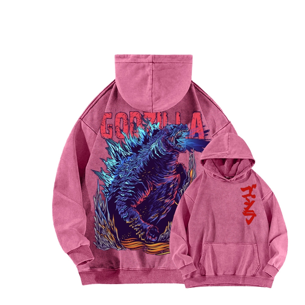 Godzilla Unisex Washed Hoodie 2601006453