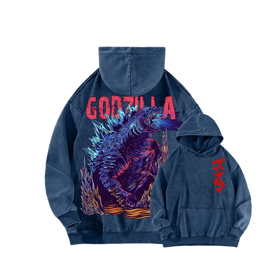 Godzilla Unisex Washed Hoodie 2601006453