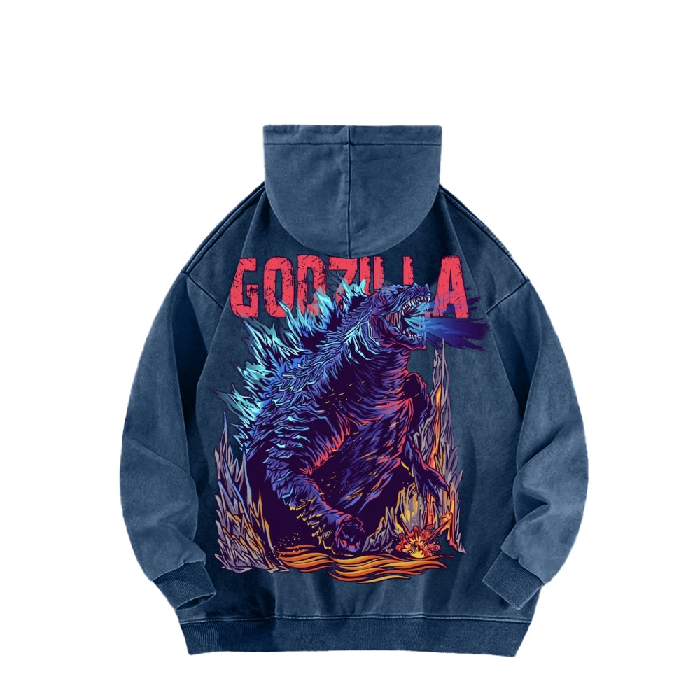 Godzilla Unisex Washed Hoodie 2601006453