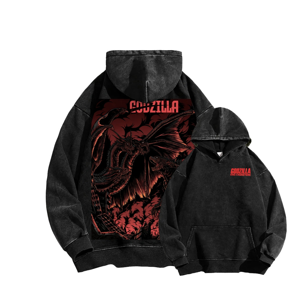 Godzilla Unisex Washed Hoodie 2601006520