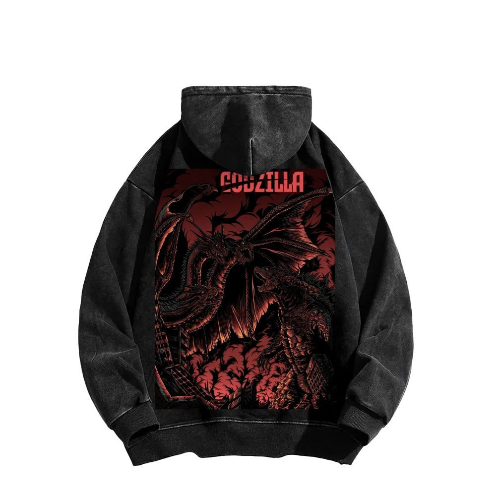 Godzilla Unisex Washed Hoodie 2601006520