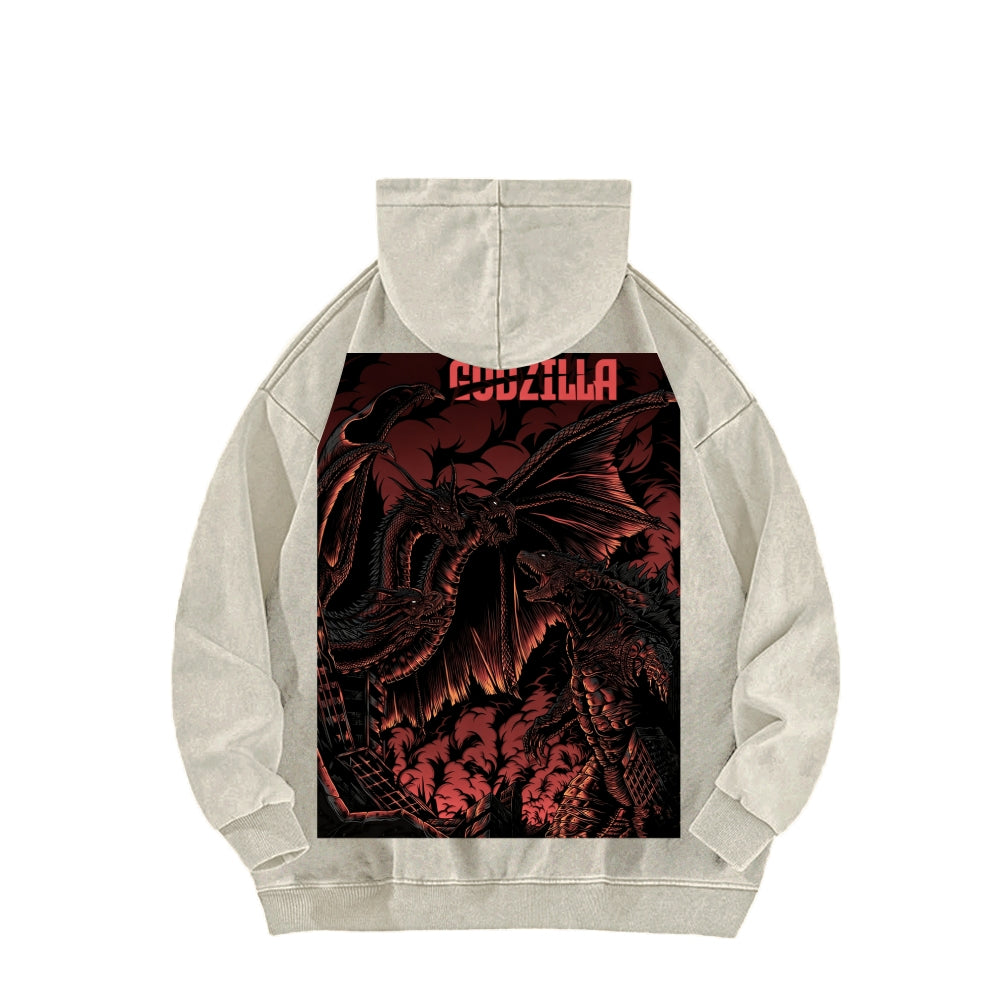 Godzilla Unisex Washed Hoodie 2601006520