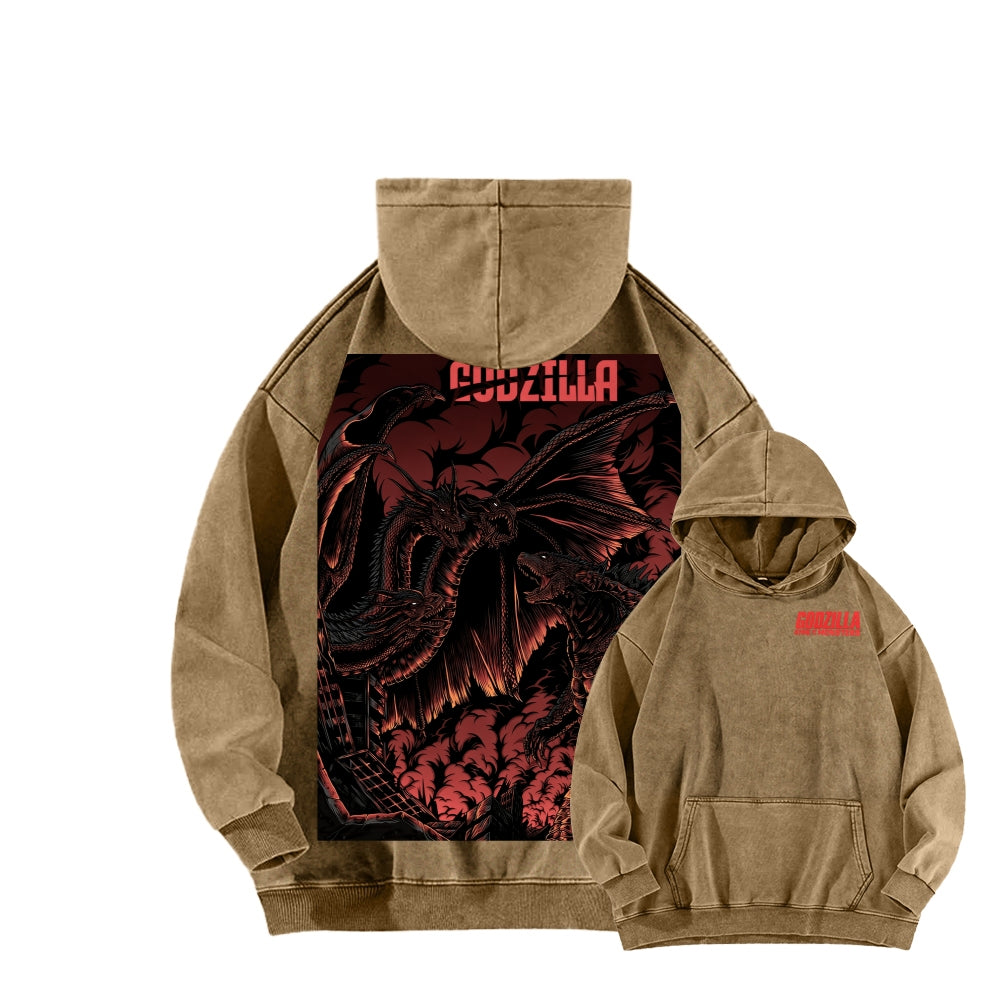 Godzilla Unisex Washed Hoodie 2601006520