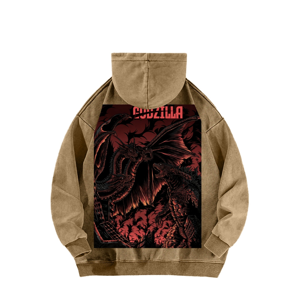 Godzilla Unisex Washed Hoodie 2601006520