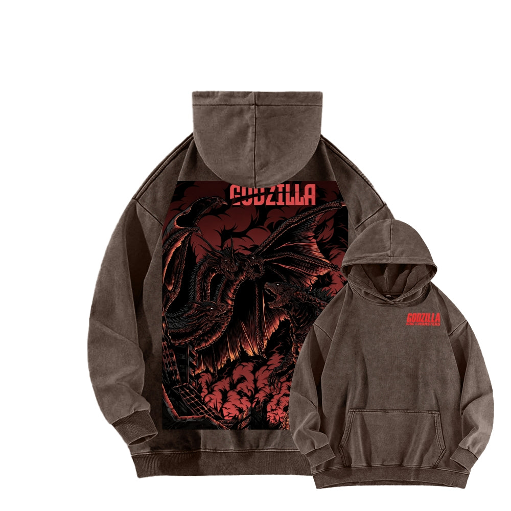 Godzilla Unisex Washed Hoodie 2601006520
