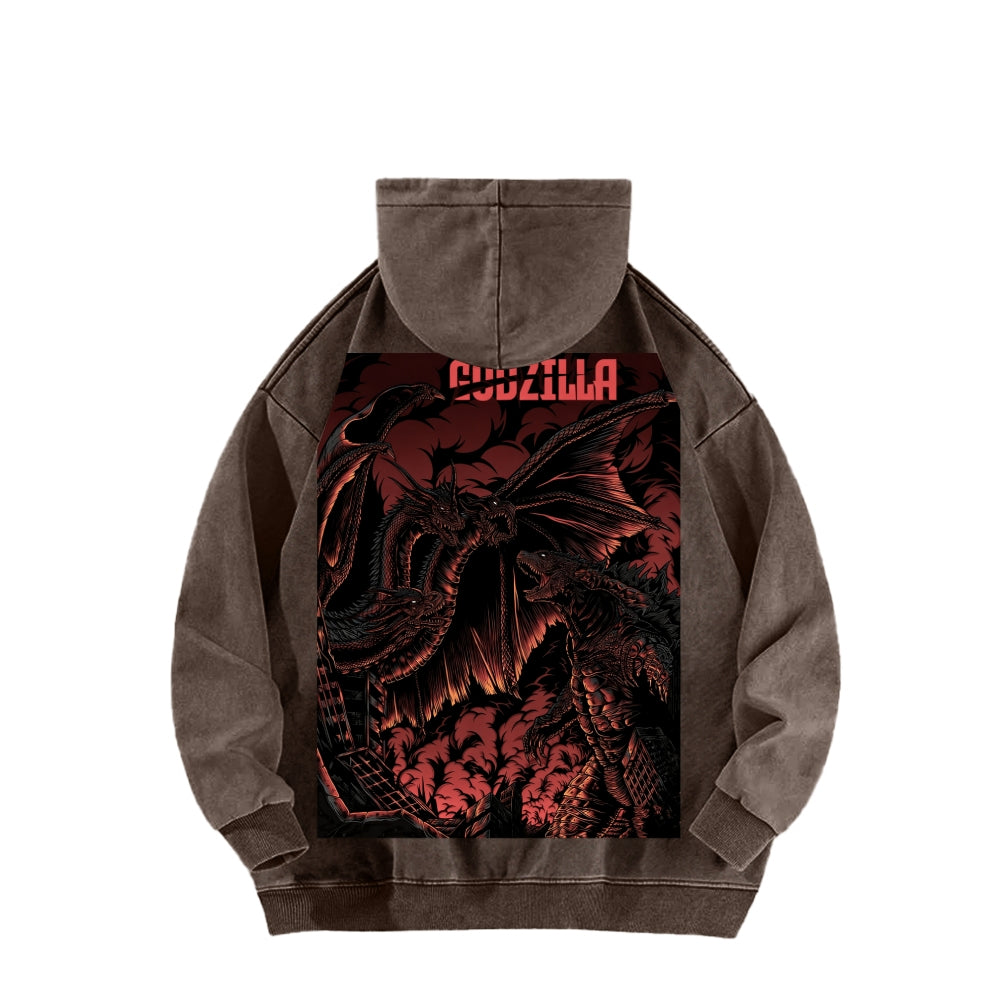Godzilla Unisex Washed Hoodie 2601006520