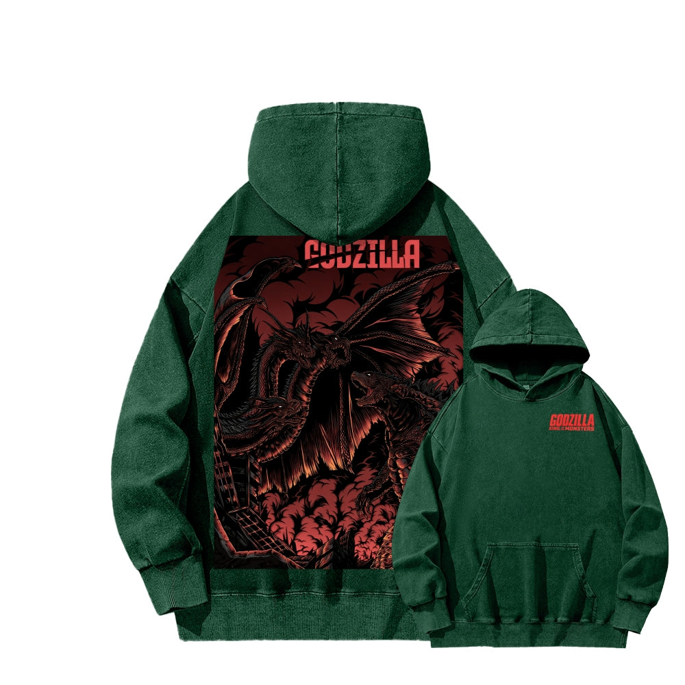 Godzilla Unisex Washed Hoodie 2601006520