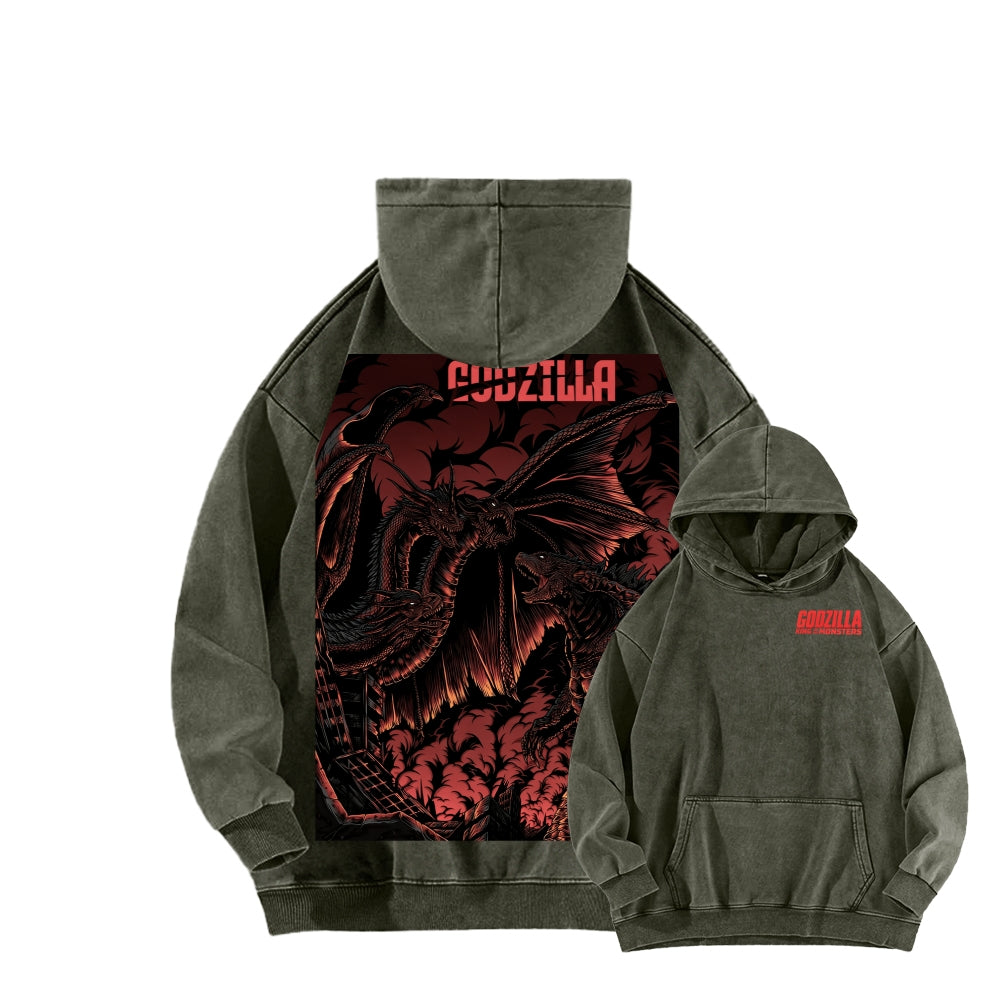 Godzilla Unisex Washed Hoodie 2601006520