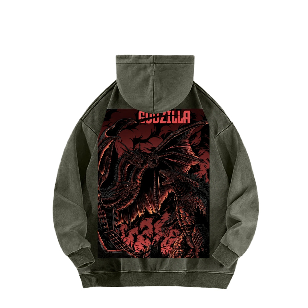 Godzilla Unisex Washed Hoodie 2601006520