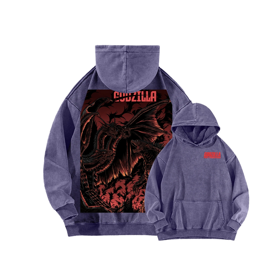 Godzilla Unisex Washed Hoodie 2601006520