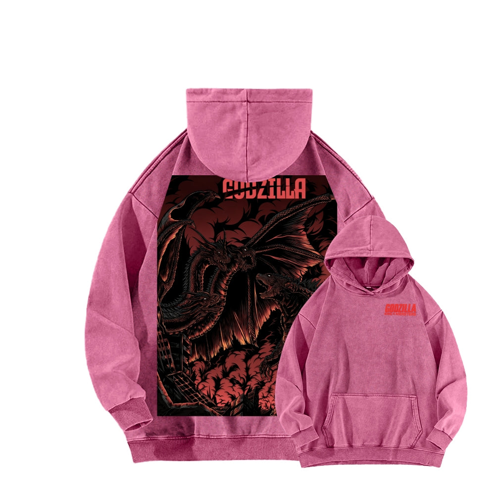 Godzilla Unisex Washed Hoodie 2601006520