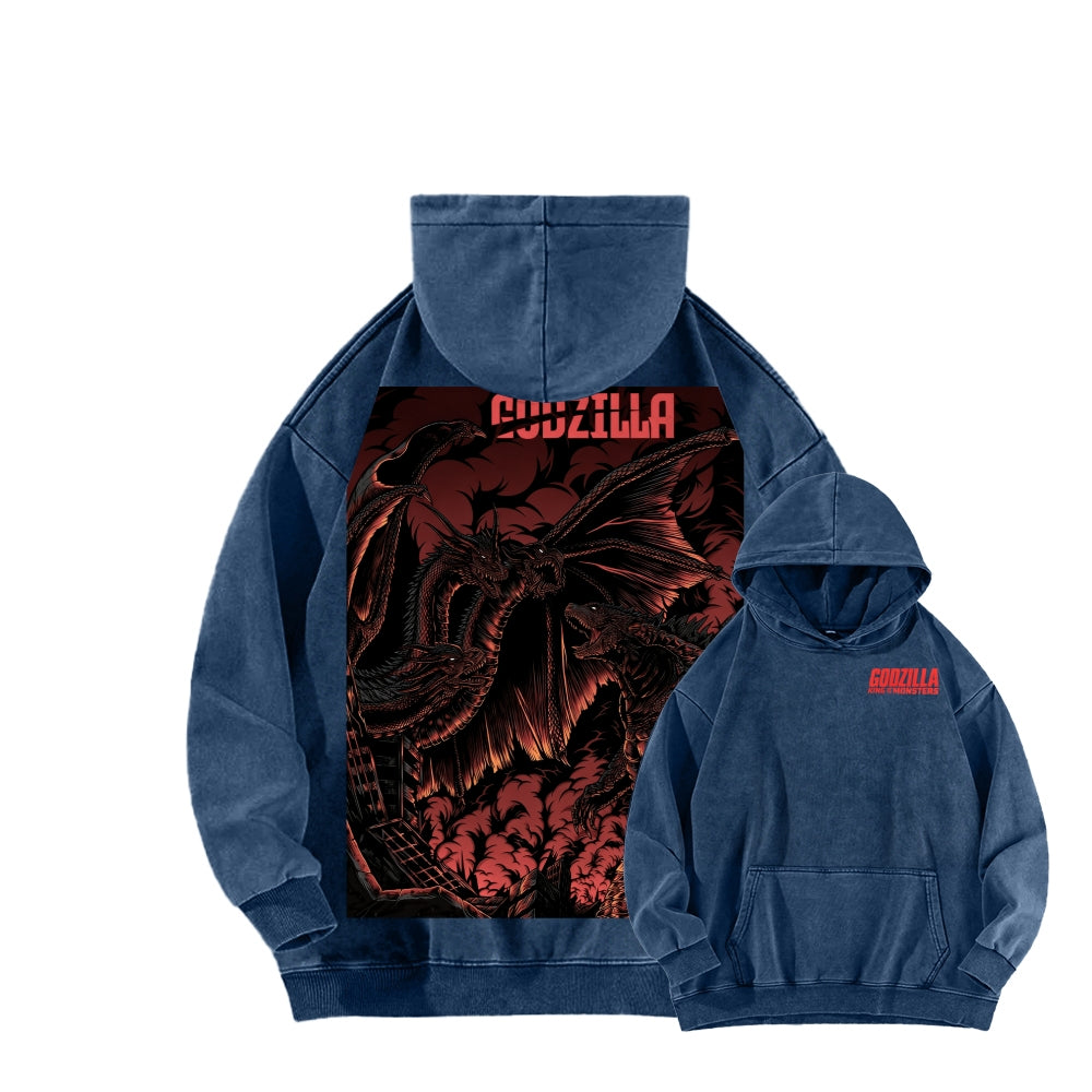 Godzilla Unisex Washed Hoodie 2601006520