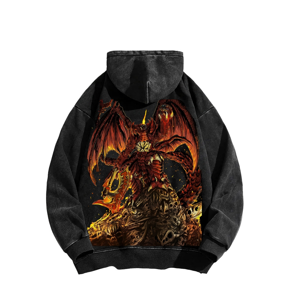 Godzilla Unisex Washed Hoodie 2601006877