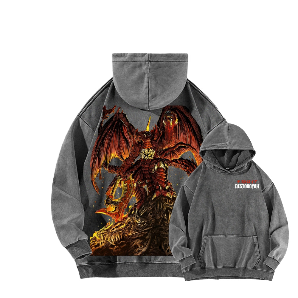 Godzilla Unisex Washed Hoodie 2601006877