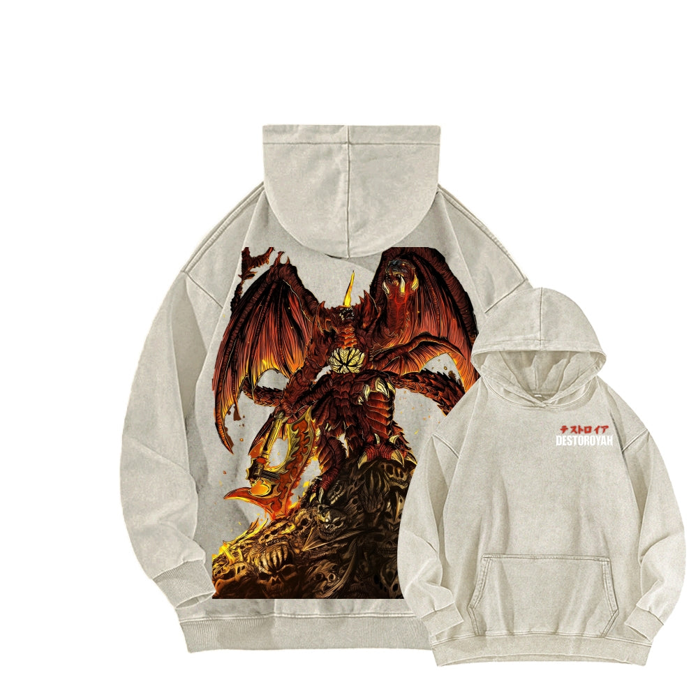 Godzilla Unisex Washed Hoodie 2601006877