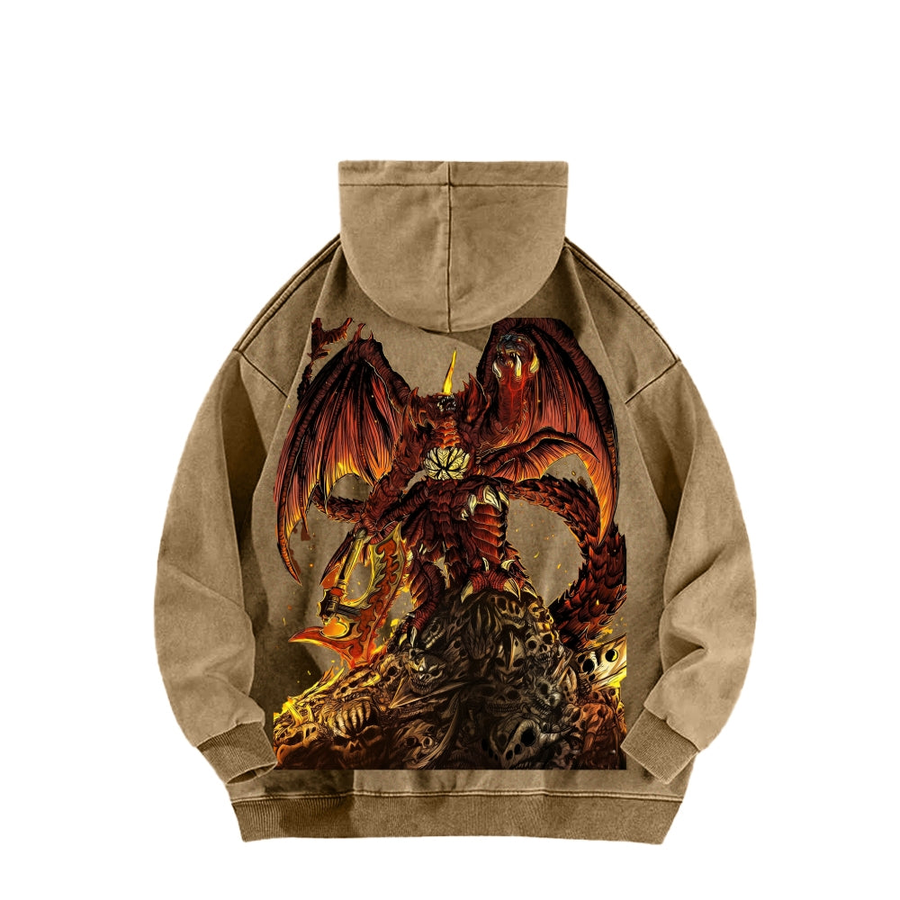 Godzilla Unisex Washed Hoodie 2601006877
